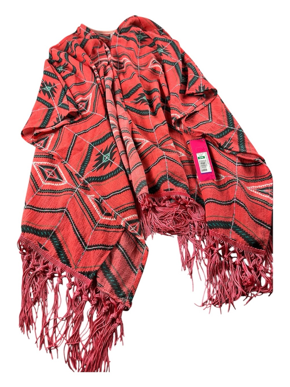 Xhilaration Poncho Kimono Oversized Beach Cover-up Tribal Print Sz S